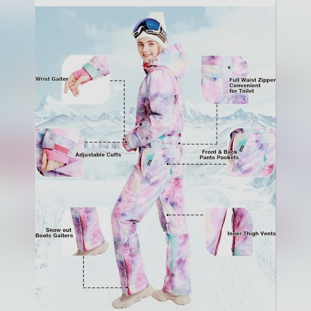 BGX Women’s Snowsuit Jumpsuit Ski Suit Snowboard Jacket Outdoor Insulated XXL - Picture 17 of 17